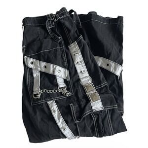 Vtg Tripp NYC Daang Goodman Bondage Pants Large Black Chains Studs Punk Gothic